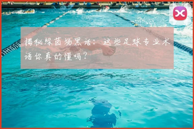 揭秘绿茵场黑话：这些足球专业术语你真的懂吗？